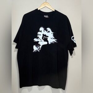 Gildan Black and White Graphic Tee